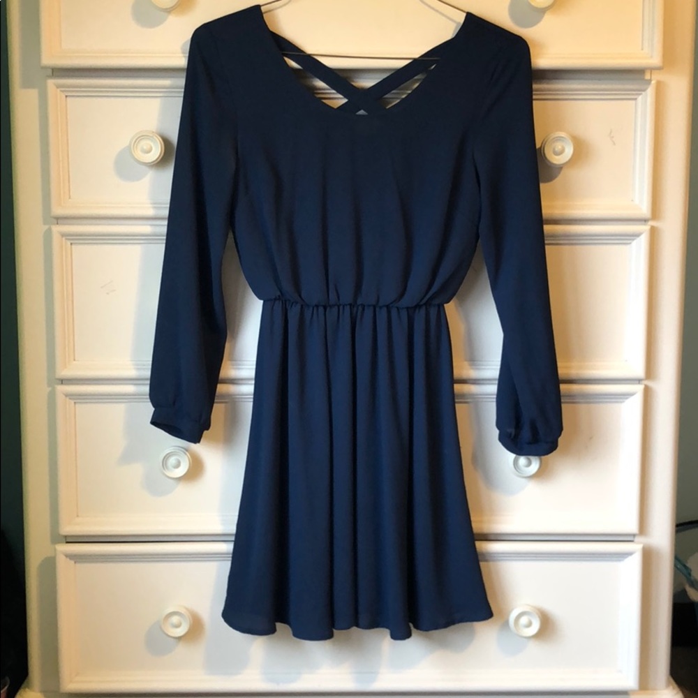 Francesca’s Navy Dress
